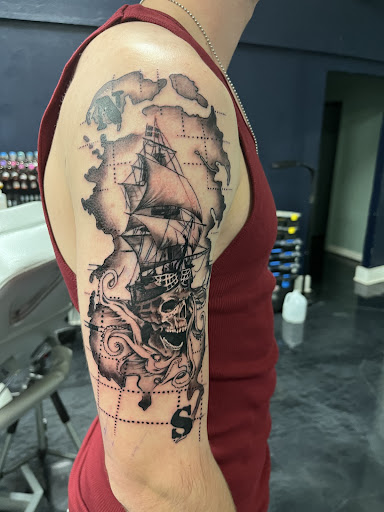 Explore stoicism tattoo ideas, creative tattoo ideas in Copperas Cove, available at Flashover Ink Tattoo