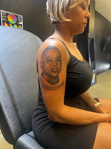 Explore palm size tattoos ideas, creative tattoo ideas in Gulfport, available at Phantom Art Studio