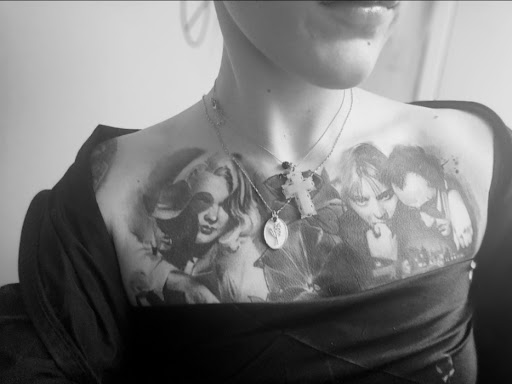 Explore rose name tattoo ideas, creative tattoo ideas in San Antonio, available at Dandyland Custom Tattoo and Professional Body Piercing