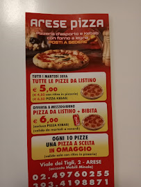 Carte du Arese pizza à Arese