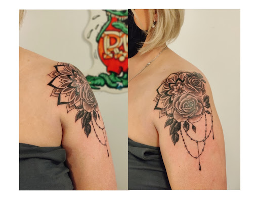 Explore badass sleeve tattoo ideas, creative tattoo ideas in Hebron, available at Explosive Ink Tattoo