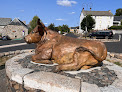 Statue de bronze de la Vache Aubrac Nasbinals