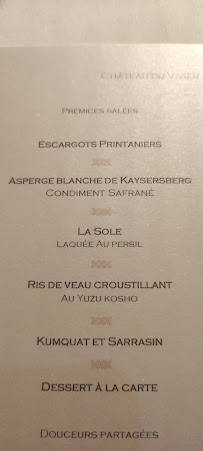 Carte du Restaurant Saisons à Écully