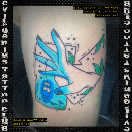 Explore tattoo nature ideas, creative tattoo ideas in Lafayette, available at Evil Genius Tattoo Club