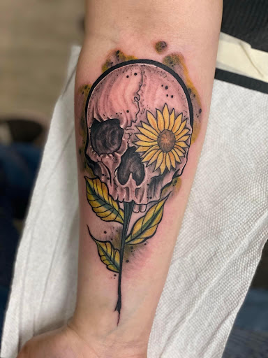 Explore hour glass tattoo ideas, creative tattoo ideas in Spokane, available at Platinum Rose Tattoo Studio