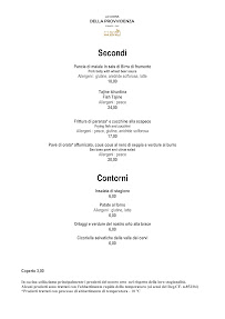 Carte du La Cucina della Provvidenza à Otranto