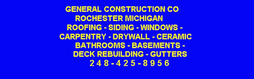 Roofing Contractor «General Construction Co», reviews and photos, 1131 Brookside Ct, Rochester Hills, MI 48306, USA