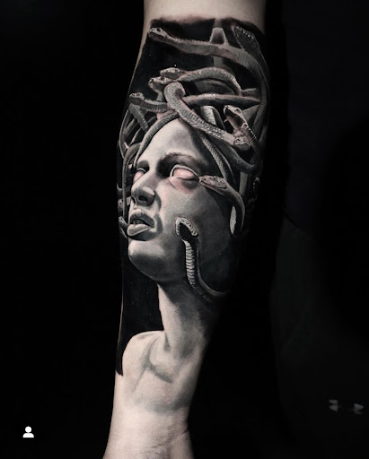 Explore honeysuckle tattoo ideas, creative tattoo ideas in Buford, available at Inked Arts Tattoo Studio