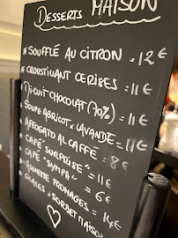 Le Séjour à Nice menu