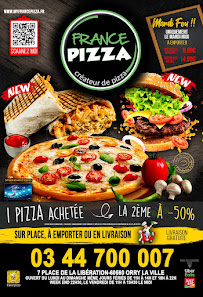 Pizzeria FRANCE PIZZA ORRY LA VILLE à Orry-la-ville (le menu)