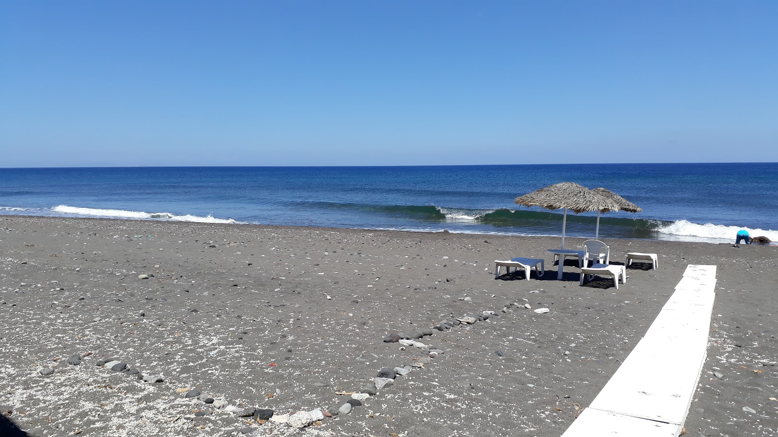 Foto di Akra Kamari con spiaggia spaziosa