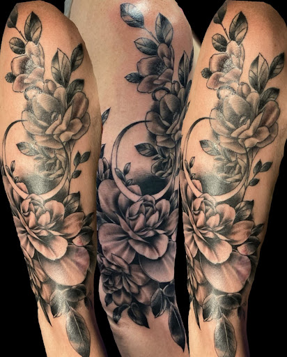 Explore mid arm tattoo ideas, creative tattoo ideas in Ocala, available at City On The Hill Tattoo