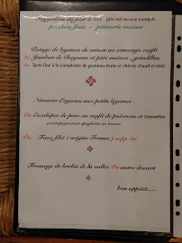 Menu du Restaurant des Pyrénées à Tardets-Sorholus