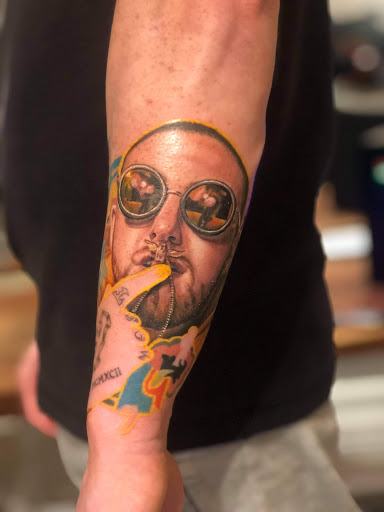 Explore heart and rose tattoo ideas, creative tattoo ideas in Dayton, available at Aisle 9 Tattoo