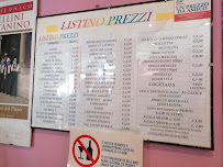 Menu / carte de bar italia à Castel del Piano