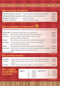 Menu / carte de Chez Angelo à Mauges-sur-Loire