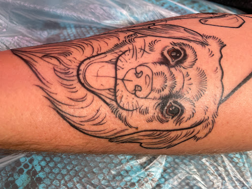 Explore saw tattoo ideas, creative tattoo ideas in Houston, available at The Neon Jackal Tattoo