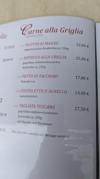 Valentino à Leipzig menu