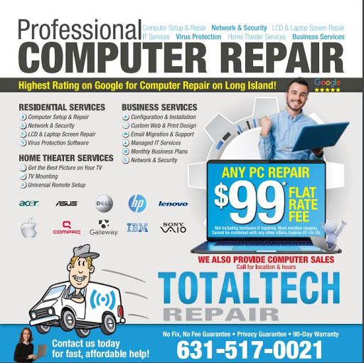 Computer Repair Service «TotalTech Repair Inc.», reviews and photos, 219 NY-110, Huntington Station, NY 11746, USA
