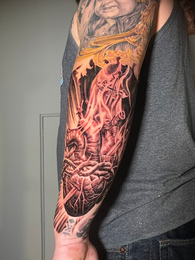 Explore jason name tattoo ideas, creative tattoo ideas in Seattle, available at Art Never Dies Tattoo and Gallery