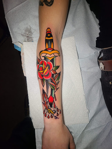 Explore cover up tattoo ideas male arm, creative tattoo ideas in Los Angeles, available at Tinta Rebelde hardcore tattoo