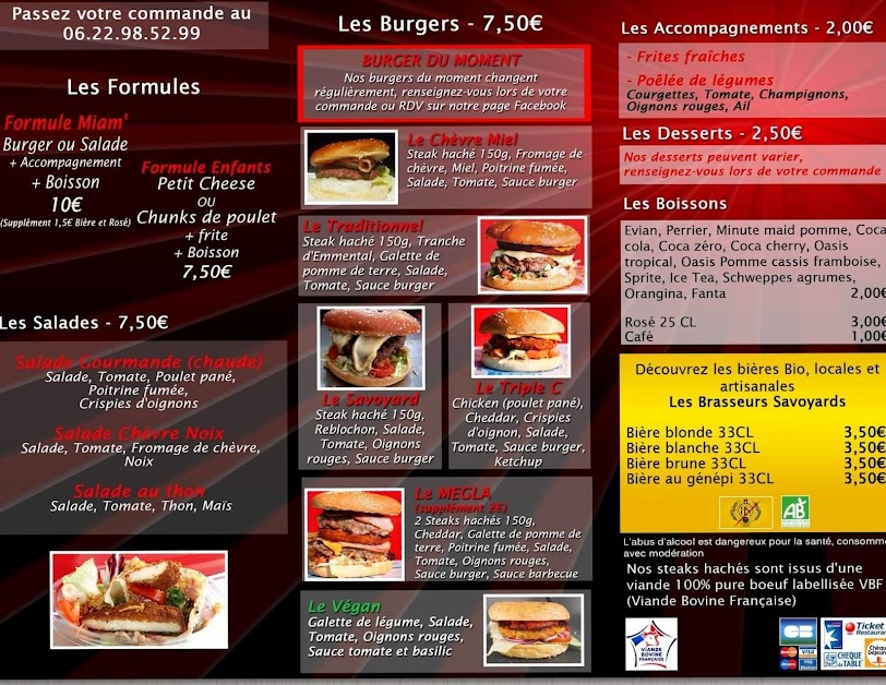 Miam'Burger Foodtruck emplacement : Saint Baldoph à Saint-Baldoph