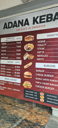 Adana Kebab tacos à Coutras carte