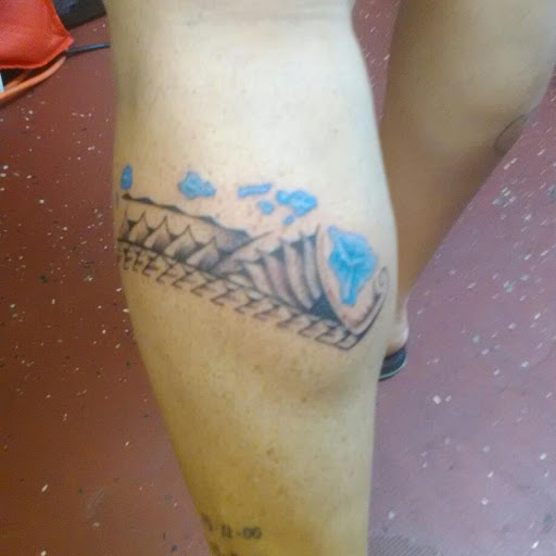 Explore shin tattoo ideas, creative tattoo ideas in Kailua Kona, available at Lady Luck Tattoo & Body Piercing
