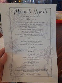 Menu / carte de Cascina Guzzafame à Cascina Guzzafame