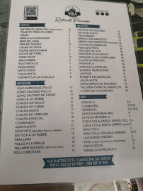 Menu du Inka Fish à Ostia