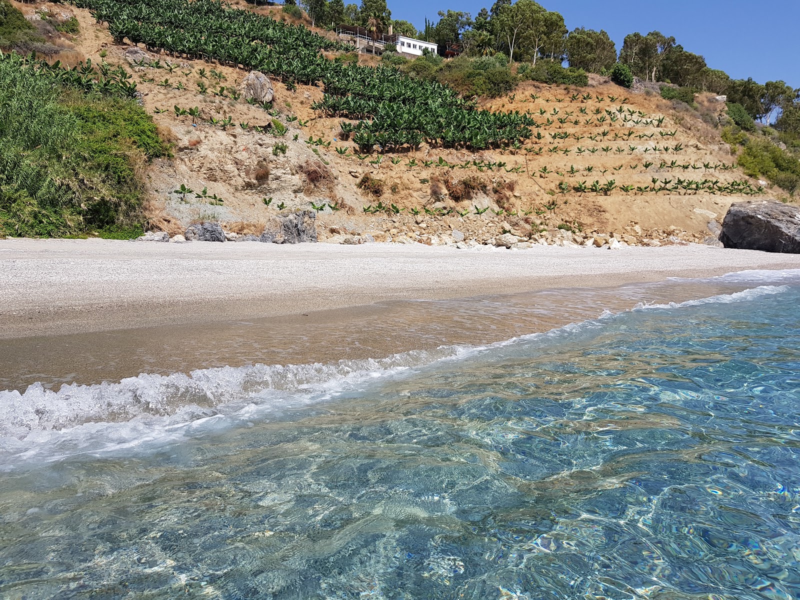 Foto von Guneykoy beach II mit kleine, beiger kiesel Oberfläche