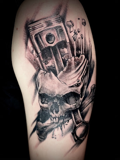 Explore full arm sleeve tattoo ideas for men, creative tattoo ideas in Ronkonkoma, available at Ink Buster Tattoo