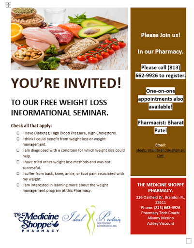 Pharmacy «Medicine Shoppe», reviews and photos, 216 Oakfield Dr, Brandon, FL 33511, USA