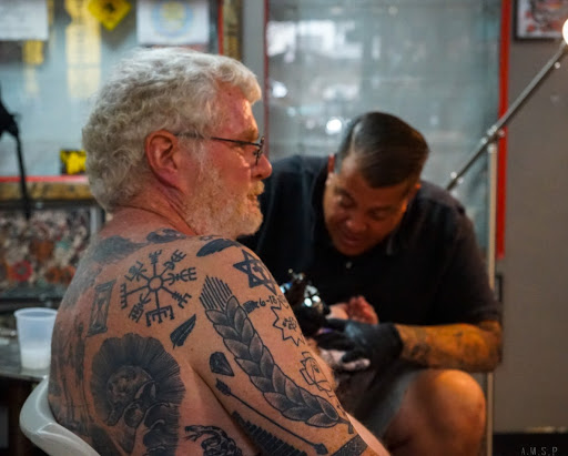 Explore mens tattoo ideas leg, creative tattoo ideas in Bakersfield, available at Naked Als Tattoos & Piercing