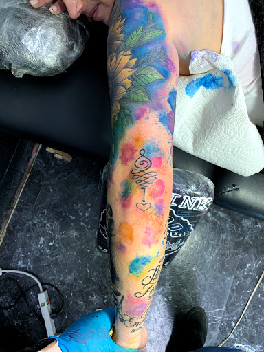 Explore forehead tattoo ideas, creative tattoo ideas in Dayton, available at Uppity Tattoos