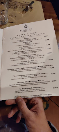 Trattoria L'Oriuolo à Florence menu