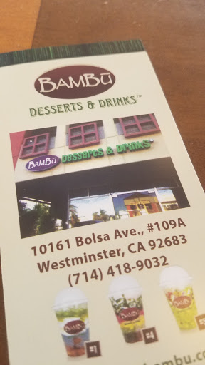Dessert Restaurant «BAMBU Desserts & Drinks», reviews and photos, 10161 Bolsa Ave, Westminster, CA 92683, USA
