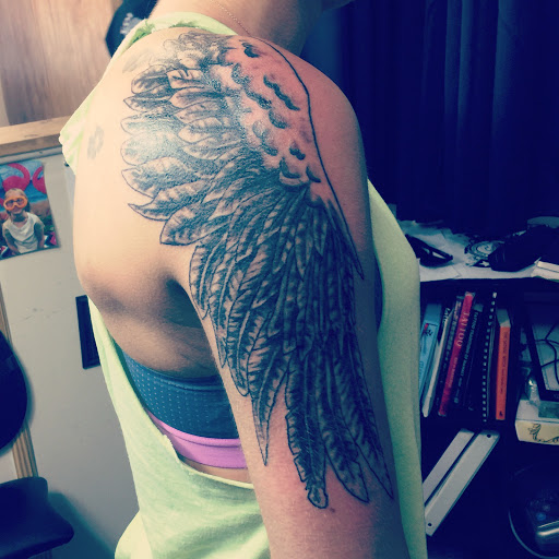 Explore xxtenations tattoo ideas, creative tattoo ideas in Frisco, available at Frisco Tattoo Company - Steel PaintBrush