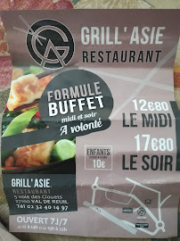 Restaurant de type buffet Grill Asie à Val-de-Reuil - menu / carte