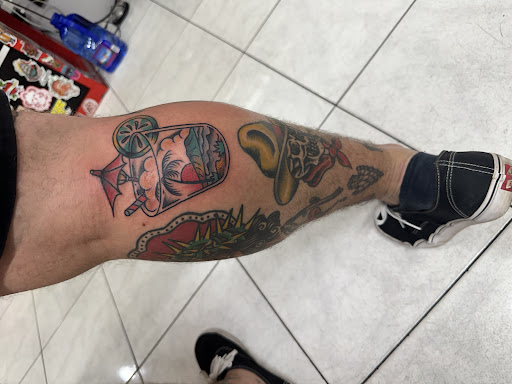 Explore puppy tattoo ideas, creative tattoo ideas in Honolulu, available at Sacred Art Tattoo Waikiki