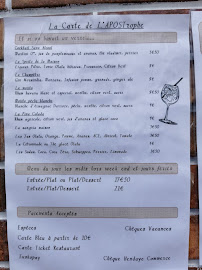 Menu / carte de L'APOSTrophe Cuisine et Comptoir | Restaurant Hendaye à Hendaye