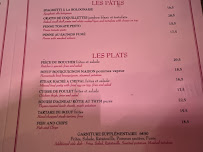 Le Dôme Montparnasse à Paris menu