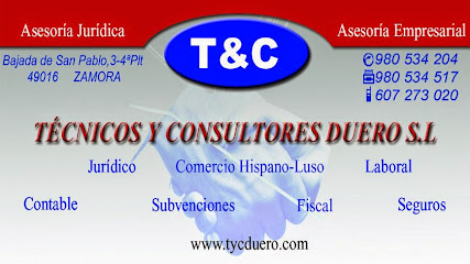 Información y opiniones sobre T&C DUERO CONSULTING de Zamora