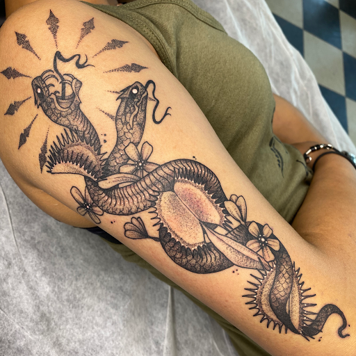 Explore lamb tattoo ideas, creative tattoo ideas in Savannah, available at tattoos by delan