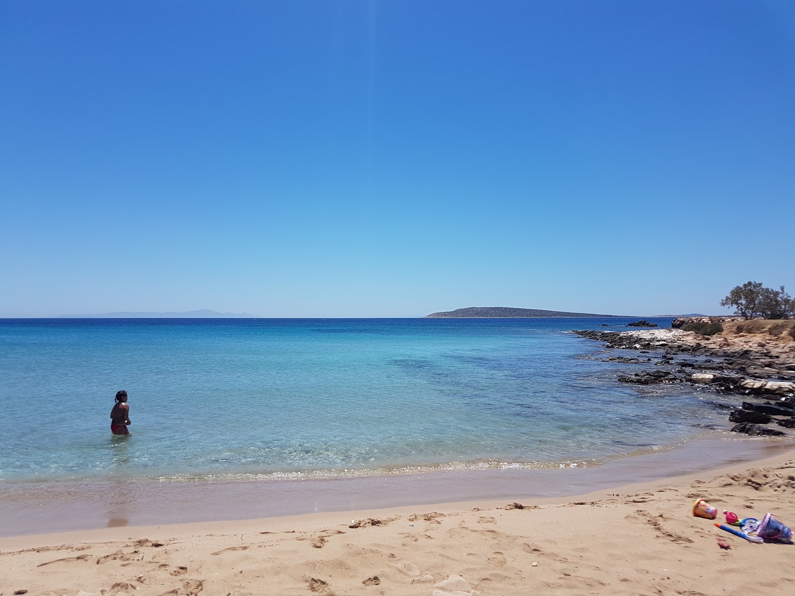 Photo of Piso Aliki beach with turquoise pure water surface