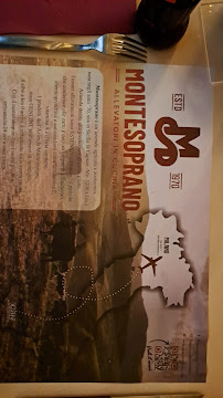 Restaurant Montesoprano à Milan - menu / carte