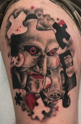 Explore forearm sleeve tattoo ideas, creative tattoo ideas in Nashville, available at RedBird Tattoo