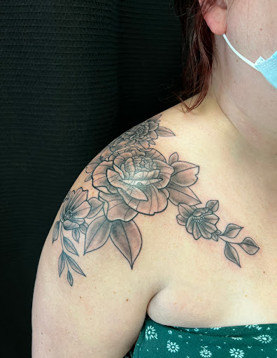 Explore compass tattoo ideas, creative tattoo ideas in Houston, available at The Electric Chair Tattoo & Piercing