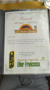Menu / carte de Al Vecchio Braciere à Pisa