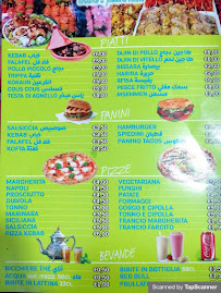Menu du Pizzeria kebab agadir à Turin